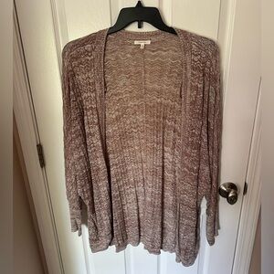 Maurices Taupe Open-Front Cardigan